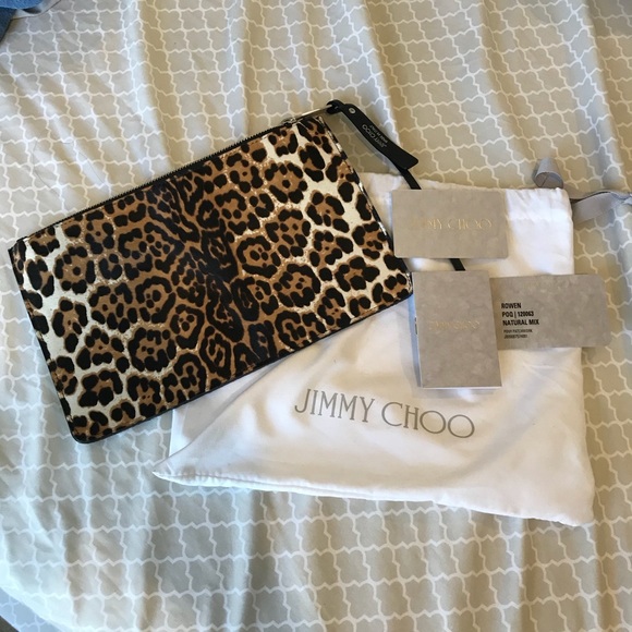 🚫SOLD🚫Jimmy Choo Rowen pony hair zip pouch - Picture 5 of 7